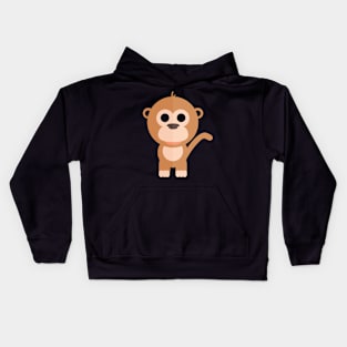 Funny brown monkey Kids Hoodie